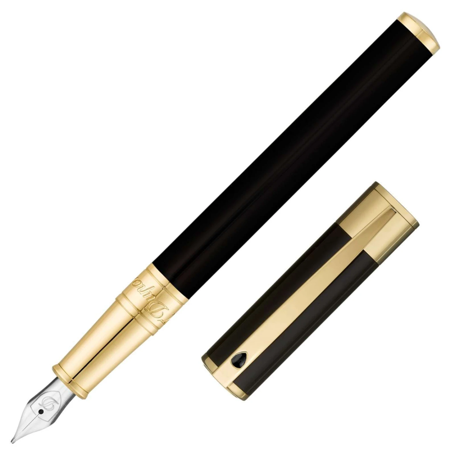 S.T. Dupont D-Initial Duotone Black And Gold Fountain Pen 4 S.T. Dupont D-Initial Duotone Black And Gold Fountain Pen - Image 2