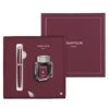 Caran D’Ache Leman Fountain Pen And Ink Set – Burgundy