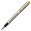 Parker IM Brushed Metal Gold Trim Fountain Pen -The Write Shop 16263 497