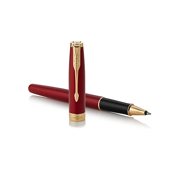 Parker Sonnet Red Lacquer Gold Trim Rollerball 5 Parker Sonnet Red Lacquer Gold Trim Rollerball - Image 3