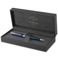 Parker Sonnet Blue Lacquer Chrome Trim Ballpoint Pen 5 Parker Sonnet Blue Lacquer Chrome Trim Ballpoint Pen -The Write Shop 1931536 a9f11007 d726 428c 8820 5c6bee73299d 1400x.jpg