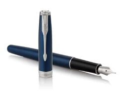 Parker Sonnet Blue Lacquer Chrome Trim Fountain Pen 6 Parker Sonnet Blue Lacquer Chrome Trim Fountain Pen -The Write Shop 1945364 3
