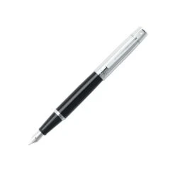Sheaffer 300 Glossy Black Barrel Chrome Cap Fountain Pen