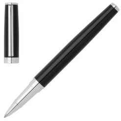 Hugo Boss Gear Icon Black Chrome Trim Rollerball Pen