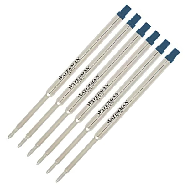 Waterman 6 Pack Blue Ballpoint Pen Refill 3 Waterman 6 Pack Blue Ballpoint Pen Refill