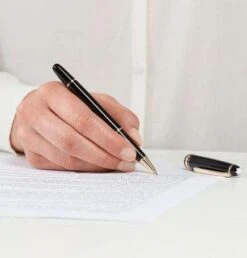 Montblanc Meisterstuck Classique Black Gold Trim Rollerball Pen -The Write Shop 5630 1443