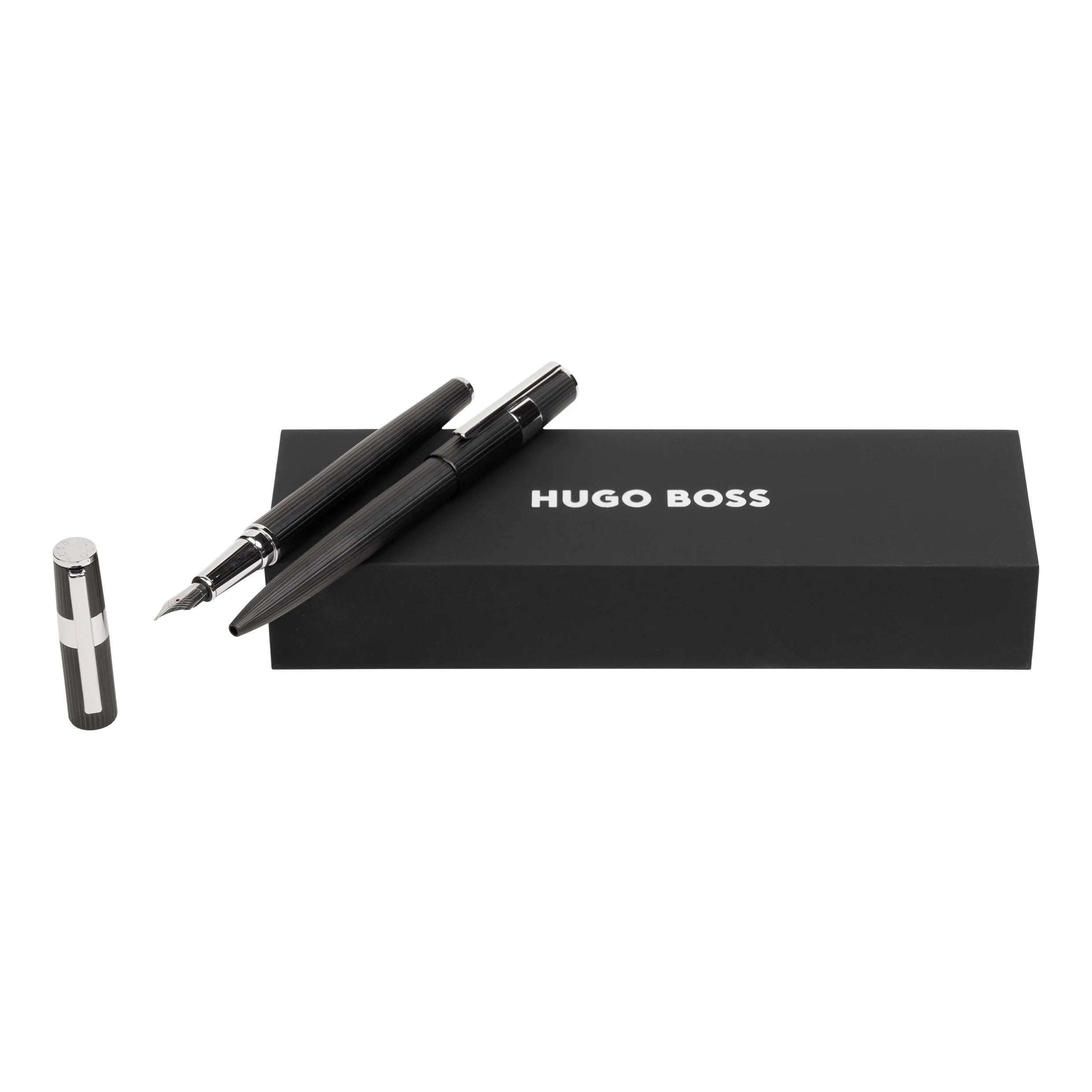 Hugo Boss Gear Pinstripe Fountain & Ballpoint Pen Set 3 Hugo Boss Gear Pinstripe Fountain & Ballpoint Pen Set