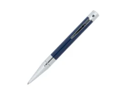 S.T. Dupont D-initial Blue Chrome Ballpoint Pen
