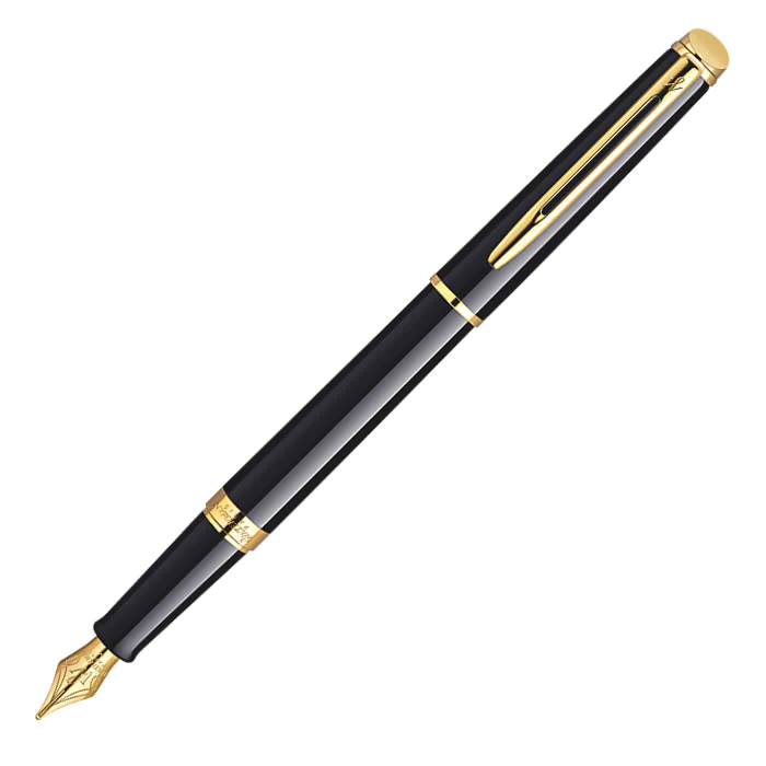 Waterman Hemisphere Black Lacquer Gold Trim Fountain Pen 3 Waterman Hemisphere Black Lacquer Gold Trim Fountain Pen