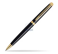 Waterman Hemisphere Black Lacquer Gold Trim Ballpoint Pen