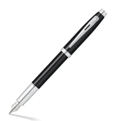 Sheaffer 100 Glossy Black Chrome Trim Fountain Pen