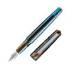 Tibaldi Infrangible Peacock Blue Fountain Pen -The Write Shop TB90084Tibaldi Infrangible Fountain Pen Peacock Blue with Stainless Steel Trim P1