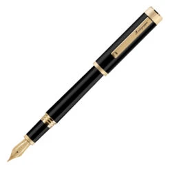 Montegrappa Quattro Black Gold Trim 18K Nib Fountain Pen