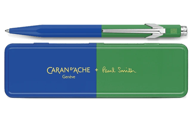 Caran D’Ache 849 Paul Smith Ballpoint Pen- Cobalt/Emerald 4 Caran D’Ache 849 Paul Smith Ballpoint Pen- Cobalt/Emerald - Image 2