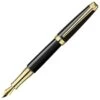 Caran D’ache Leman Ebony Black Gold Trim Fountain Pen MEDIUM -The Write Shop ebony gt fp 1