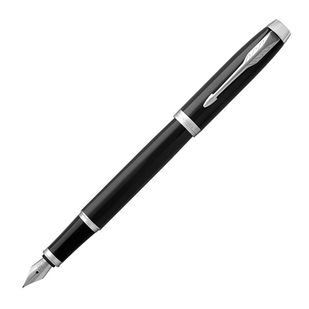 Parker IM Black Lacquer Chrome Trim Fountain Pen 3 Parker IM Black Lacquer Chrome Trim Fountain Pen