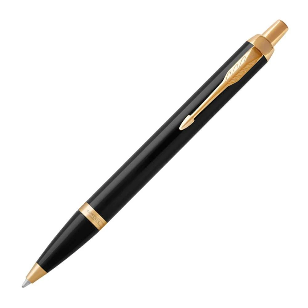 Parker IM Black Lacquer Gold Trim Ballpoint Pen 3 Parker IM Black Lacquer Gold Trim Ballpoint Pen
