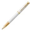 Parker® Parker IM Premium Pearl Gold Trim Rollerball -The Write Shop im prm pearlwhite rb 2