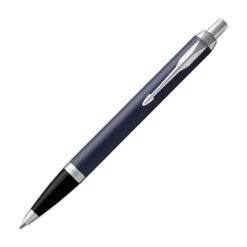 Parker IM Matte Blue Chrome Trim Ballpoint Pen