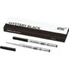 Montblanc Mystery Black Ballpoint Pen Twin Pack Refill- Broad Nib -The Write Shop montblanc broad mystery black ballpoint refills