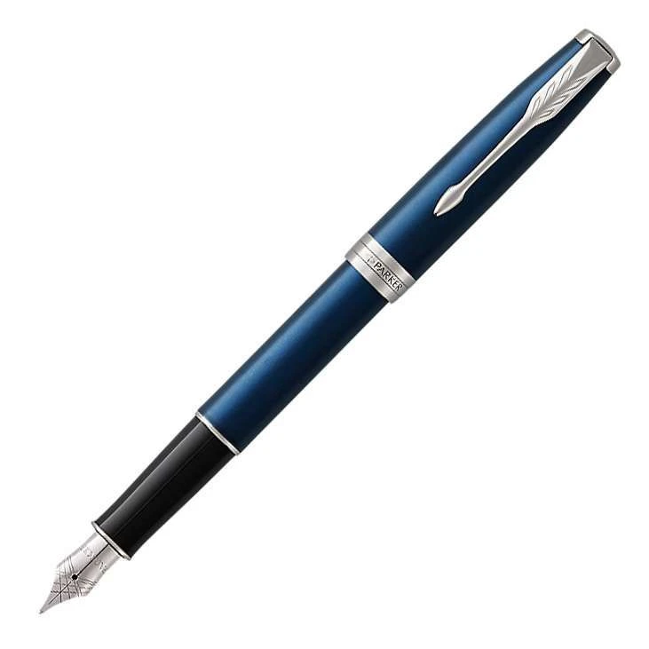 Parker Sonnet Blue Lacquer Chrome Trim Fountain Pen 3 Parker Sonnet Blue Lacquer Chrome Trim Fountain Pen
