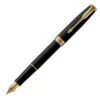 Parker Sonnet Matt Black Gold Trim Fountain Pen -The Write Shop pa1125759med parker sonnet matt black gold trim fountain pen