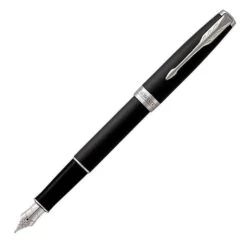 Parker Sonnet Matt Black Chrome Trim Fountain Pen