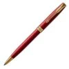 Parker Sonnet Red Lacquer Gold Trim Ballpoint Pen -The Write Shop pa1225756000 parker sonnet red lacquer gold trim ball pen