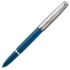 Parker 51 Teal Blue And Chrome Fountain Pen