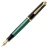 Pelikan Souveraen M800 Black And Green Fountain Pen 1 Pelikan Souveraen M800 Black And Green Fountain Pen -The Write Shop pelikan souveran m800 fountain pen green striated 830870 1728x.jpg
