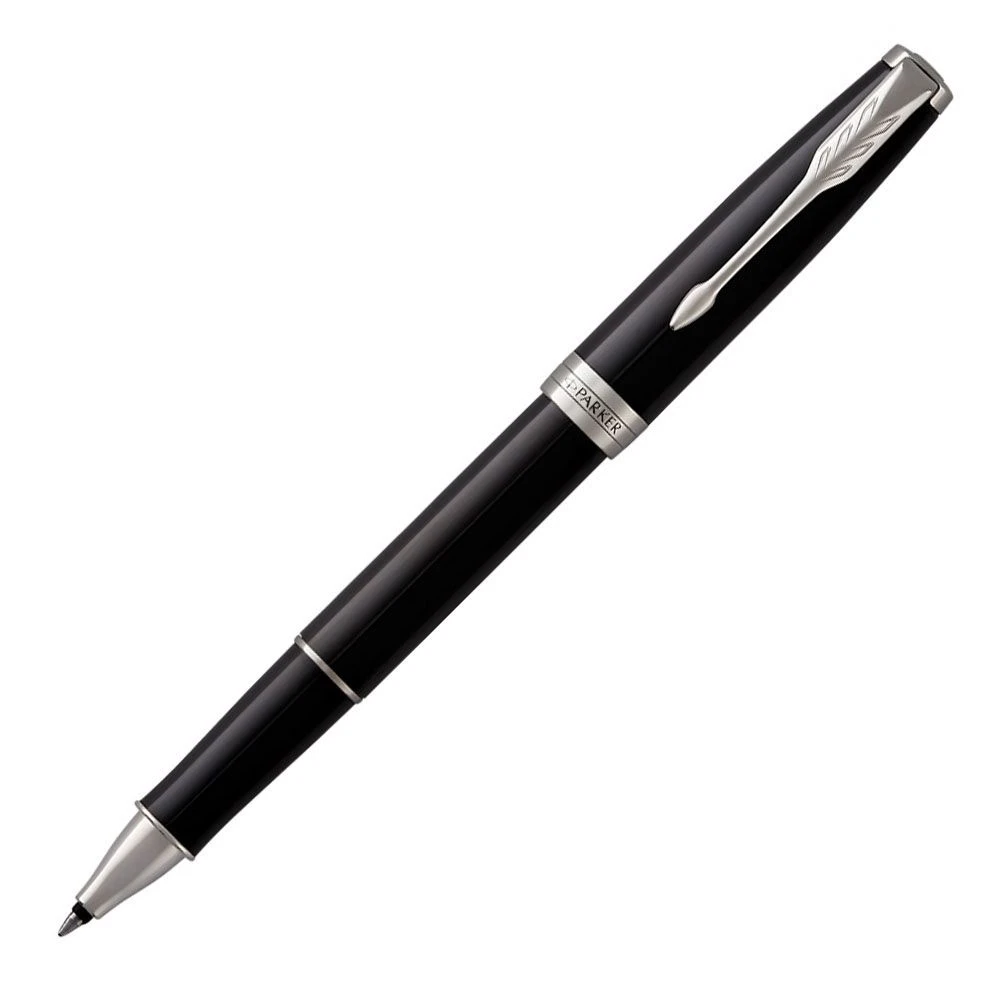Parker Sonnet Black Lacquer Chrome Trim Rollerball 3 Parker Sonnet Black Lacquer Chrome Trim Rollerball