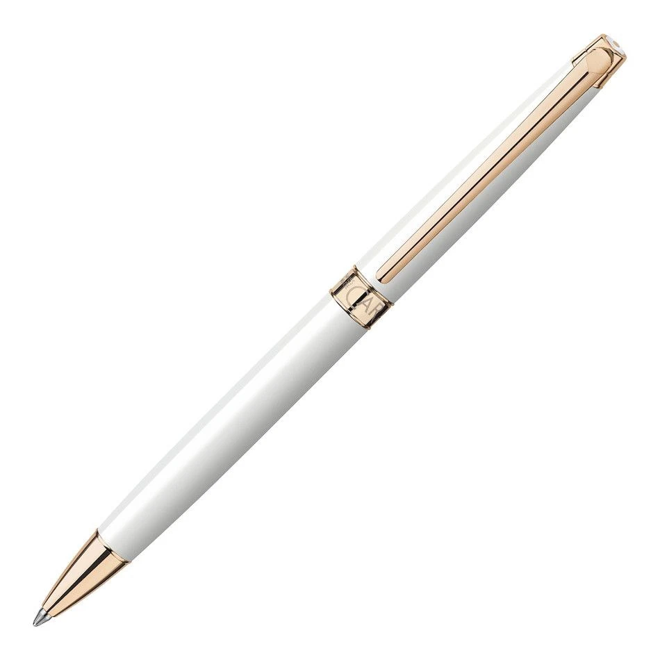 Caran D’Ache Leman Slim White/Rose Gold Ballpoint Pen 3 Caran D’Ache Leman Slim White/Rose Gold Ballpoint Pen